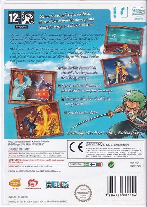 One Piece Unlimited Cruise 1 the Treasure Beneath the Wawes - Nintendo Wii (B Grade) (Genbrug)